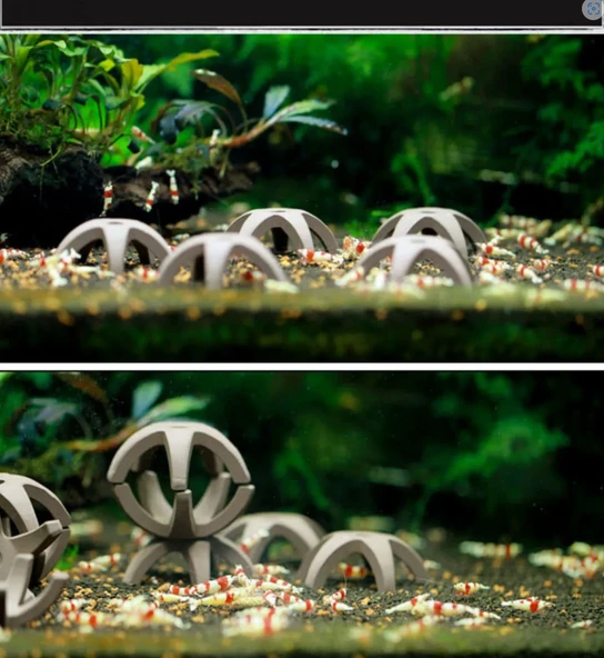 ( 5 Adet ) Siyah Renk Akvaryum Karides Barınağı  Yıldız Formlu Dinlenme Ve Gizlenme Alanı - 3