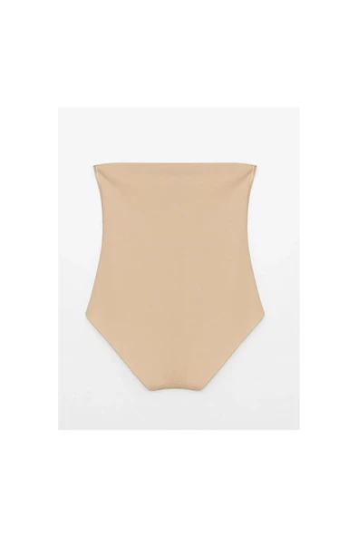 2 Beden İncelten İz Yapmayan Lazer Kesim Yüksek Bel Slip Korse - Resim 4