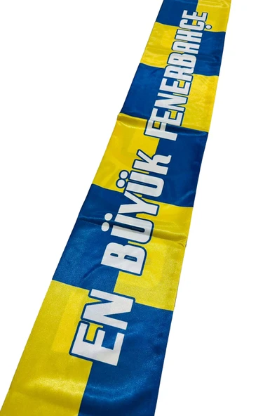 Fenerbahçe Orijinal Lisanslı En Büyük Fenerbahçe Saten Şal Atkı - 6