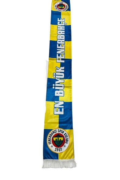 Fenerbahçe Orijinal Büyük Fenerbahçe Şal Atkı ve Hybrit Tükenmez Kalem Set Kanarya Baskı Ahşap Kutu - Resim 7