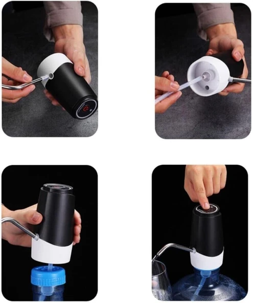 Chermik Damacana Su Pompası Yeni Nesil Taşınabilir Sarjlı Otomatik Led - Resim 2