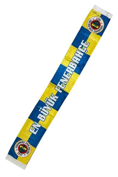 Fenerbahçe Orijinal Lisanslı En Büyük Fenerbahçe Saten Şal Atkı + Uçlu Kalem Set Hediye Ahşap Kutulu - Resim 5