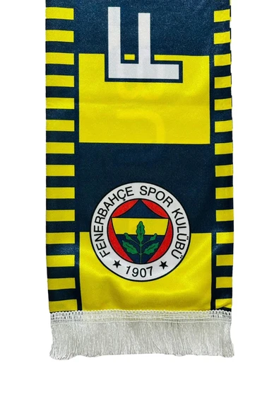 Fenerbahçe Orijinal Lisanslı Çubuklu Bir Asalet Şal Atkı Kanarya Baskılı Ahşap Kutulu - 7
