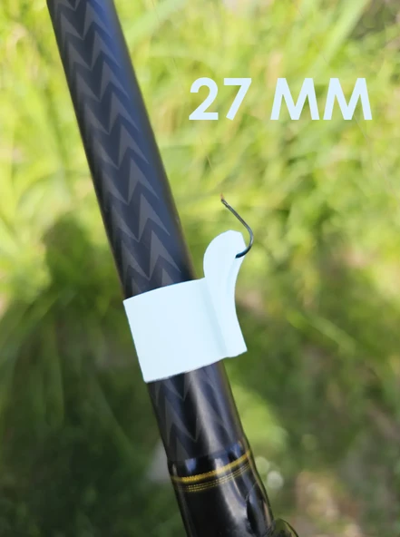 2 Adet Olta Kamış Kanca Tutucu Beyaz Klips Balıkçılık Emniyet Klipsi Olta İğne Sabitleyici Aparat (27mm) - 1