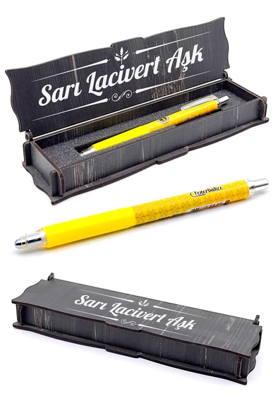 Fenerbahçe Orijinal En Büyük Fenerbahçe Saten Şal Atkı + Uçlu Kalem + Bileklik Set Hediye Ahşap Kutu - 4