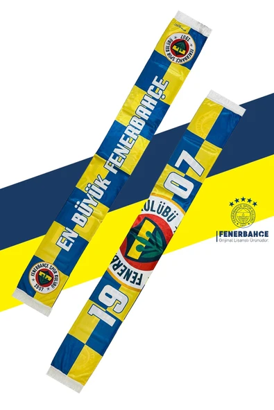 Fenerbahçe Orijinal Lisanslı En Büyük Fenerbahçe Şal Atkı Kanarya Baskılı Ahşap Kutulu - 2