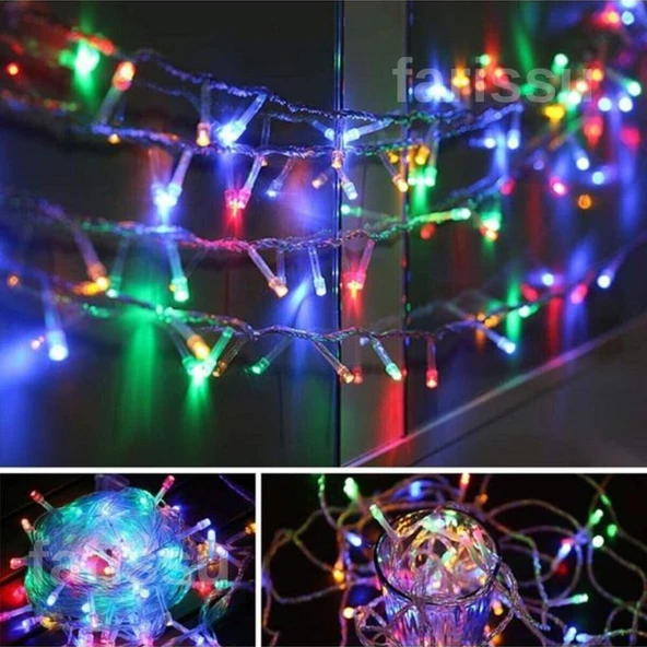 ALASKA 10 Metre RGB LED Peri Işıkları - 100 LED - 8 Fonksiyonlu (İç/Dış Mekan) - 2