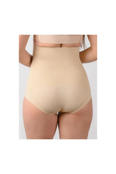 2 Beden İncelten İz Yapmayan Lazer Kesim Yüksek Bel Slip Korse - Resim 7