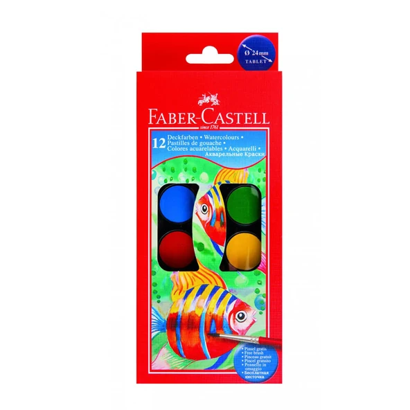 Faber-Castell Suluboya 12 Renk Küçük Boy - 1