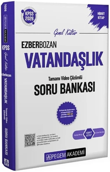 2026 KPSS Vatandaşlık Ezberbozan Soru Bankası Pegem Akademi ürün görseli 1