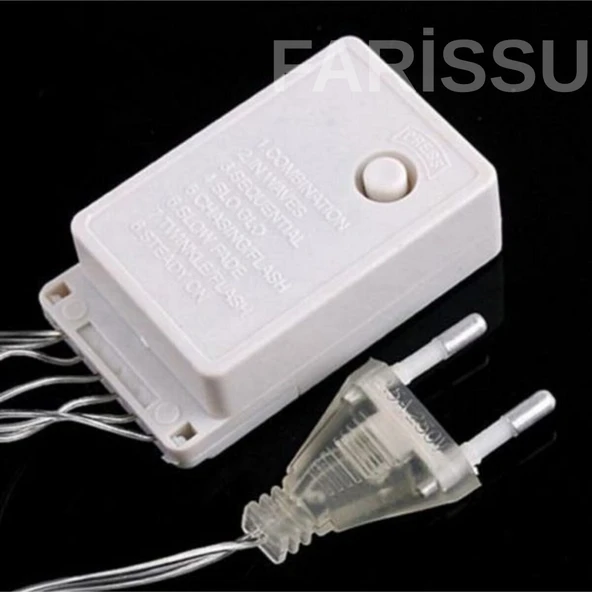 RGB Peri LED Işık Zinciri - 5 Metre Fişli, Buton Kontrollü - Çok Renkli Dekorasyon - 6