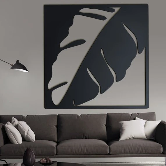 Yaprak modern Ahşap dekor tablo ürün görseli