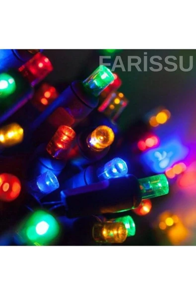 RGB Peri LED Işık Zinciri - 5 Metre Fişli, Buton Kontrollü - Çok Renkli Dekorasyon - 5