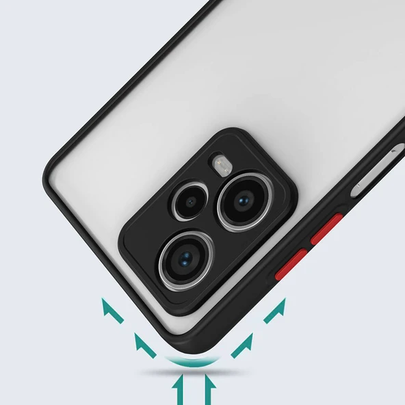 Xiaomi Redmi Note 12 Pro Plus 5G Uyumlu Kamera Korumalı Darbeye Karşı Dayanıklı Arkası Mat Silikon Kılıf - 6