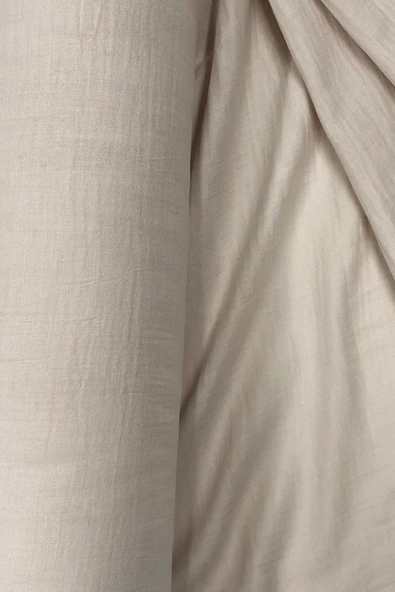 Çok Amaçlı Müslin Pamuklu Bebek Örtü ve Battaniye Kumaşı Müslin Bez Açık Pudra 33 - Resim 2