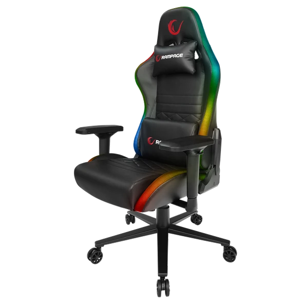RAMPAGE KL-R19 MONCHER RGB AYDINLATMALI SİYAH OYUNCU KOLTUĞU RAMPAGE - 3