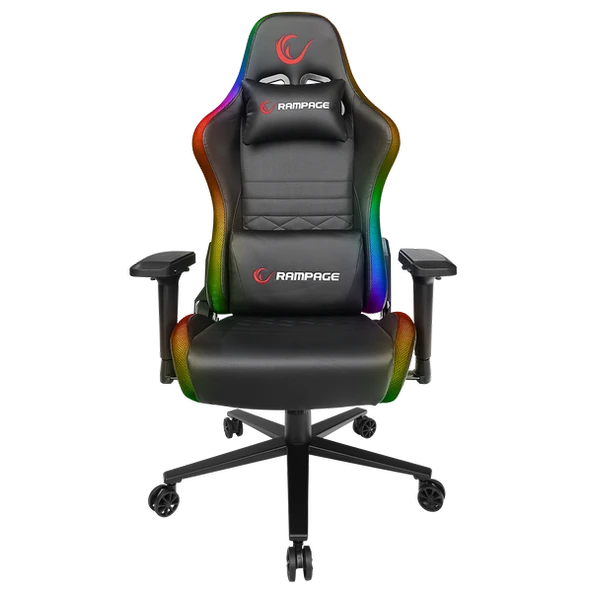 RAMPAGE KL-R19 MONCHER RGB AYDINLATMALI SİYAH OYUNCU KOLTUĞU RAMPAGE - 1