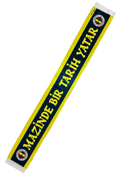 Fenerbahçe Orijinal Mazinde Bir tarih Yatar Atkı  Hybrit Tükenmez Kalem Set Kanarya Baskı Ahşap Kutu - Resim 6