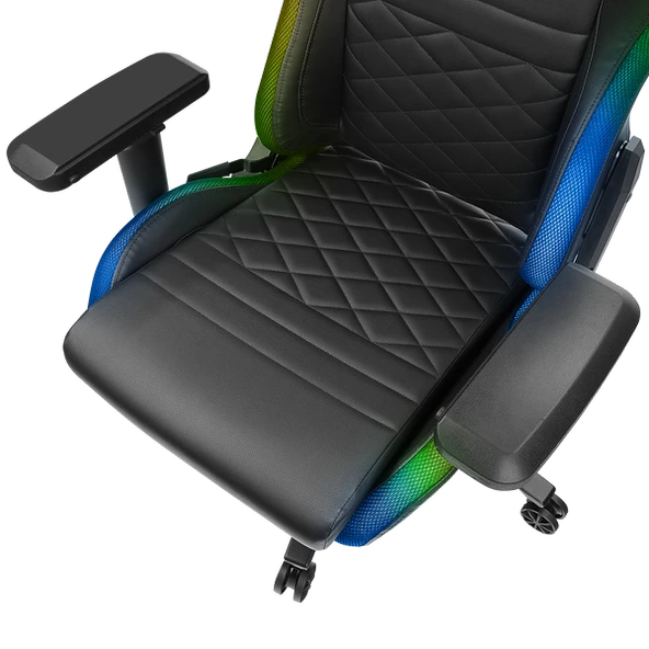 RAMPAGE KL-R19 MONCHER RGB AYDINLATMALI SİYAH OYUNCU KOLTUĞU RAMPAGE - 8