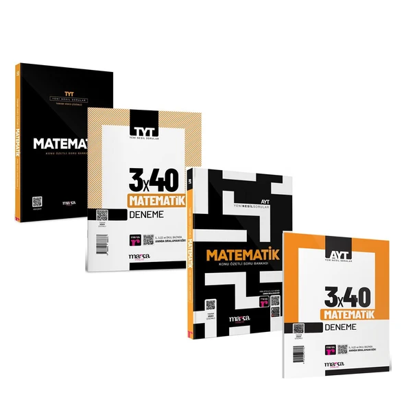 Marka Yayınları TYT AYT Matematik Soru ve Deneme Seti 4 Kitap ürün görseli