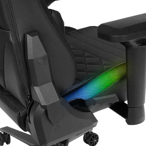 RAMPAGE KL-R19 MONCHER RGB AYDINLATMALI SİYAH OYUNCU KOLTUĞU RAMPAGE - 7