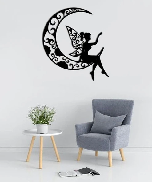 Yuvarlak Peri kızı Dekoratif dekor tablo ürün görseli