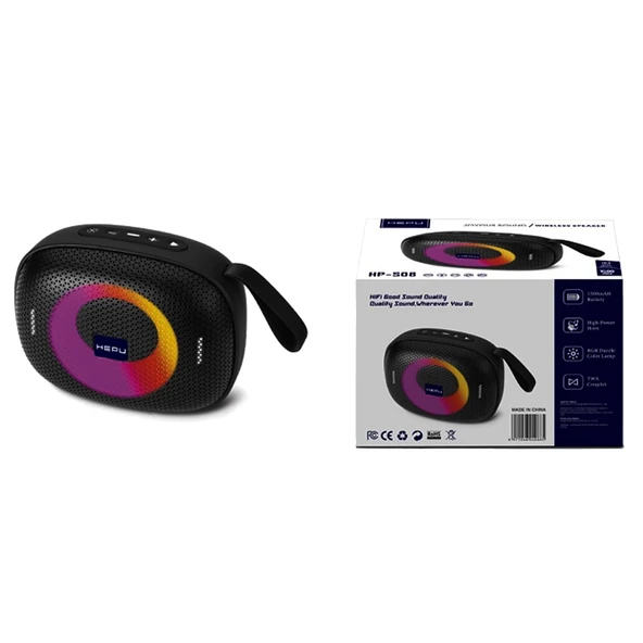 HEPU HP-S08 8W Taşınabilir Kablosuz Bluetooth Hoparlör - 4