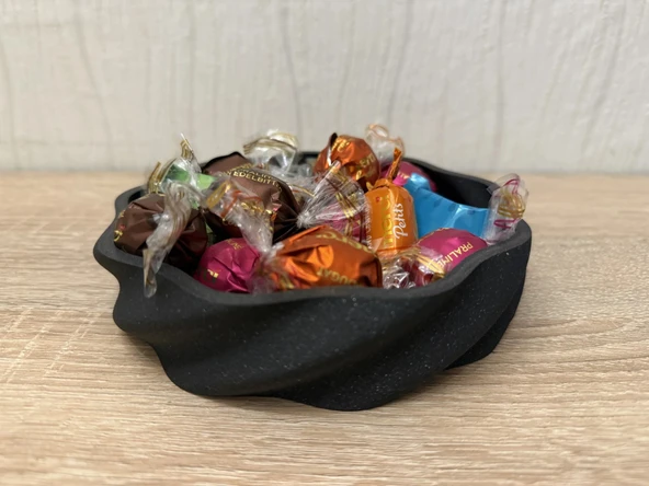 Bayram Şekerliği  Çikolatalık - Modern Dekoratif Sunum Kabı  Çerezlik ve Lokumluk Kase