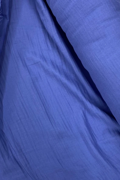 Çok Amaçlı Müslin Pamuklu Bebek Örtü ve Battaniye Kumaşı Müslin Bez İndigo 89 - Resim 2