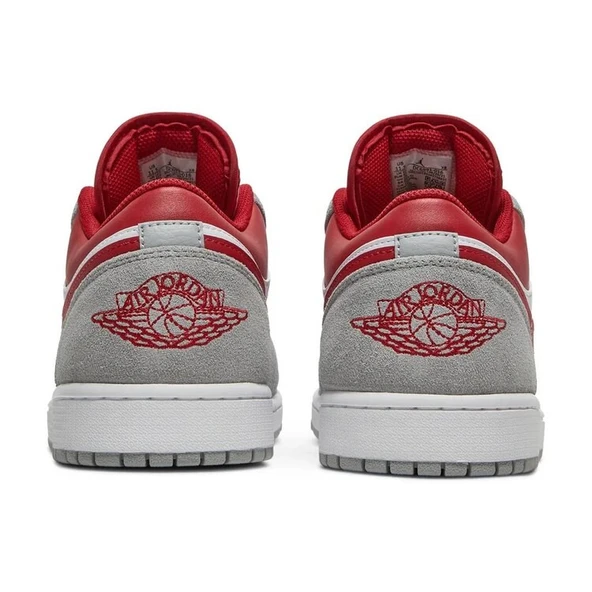 Air Jordan 1 Low SE Light Smoke Grey Gym Red - Resim 4