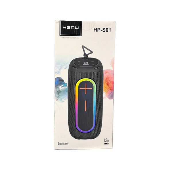 HEPU HP-S01 20W Taşınabilir Kablosuz Bluetooth Hoparlör - 5