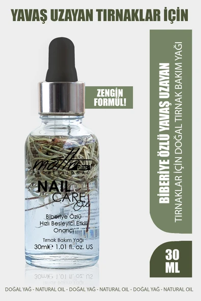 Motto Plus Professional Yavaş Uzayan Tırnaklar İçin Biberiye Özlü Doğal Tırnak Bakım Yağı 30ml - 1