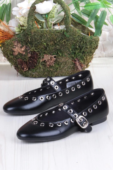 Fort 027-822 Fls Pul Detaylı Bant Toka Detaylı Kadın Babet - Resim 5