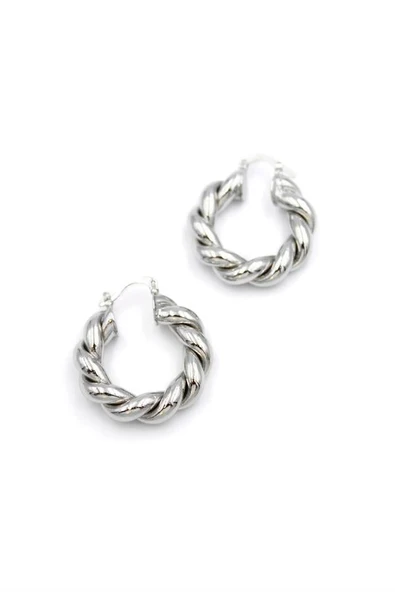 Burgu Halka Küpe - Gümüş ürün görseli 1