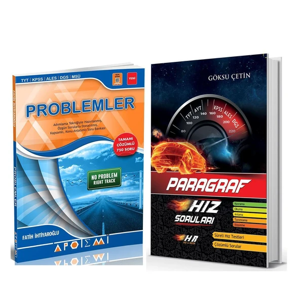 Apotemi Problemler ve Hız Renk Paragraf Soru Bankası Seti 2 Kitap ürün görseli 1