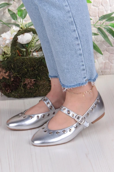 Fort 027-822 Fls Pul Detaylı Bant Toka Detaylı Kadın Babet - Resim 8