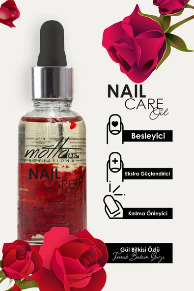 Motto Plus Professional Gül Özlü Ekstra Güçlendirici ve Kırılma Önleyici Doğal Tırnak Bakım Yağı 30ml - Resim 2