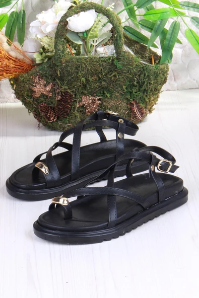 Fort 099-103 Fls Toka Detaylı Parmak Arası Kadın Sandalet - Resim 5