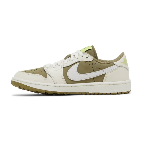 Travis Scott x Air Jordan 1 Low Golf Neutral Olive - Resim 2