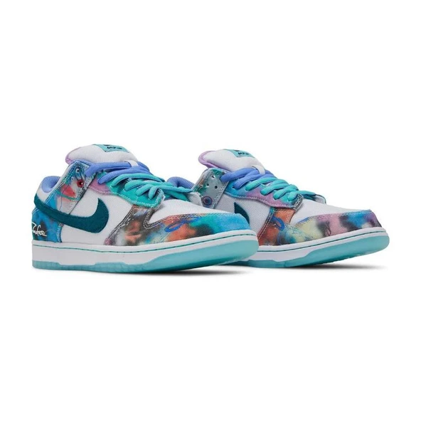 Futura Laboratories x Dunk Low SB Bleached Aqua - Resim 3