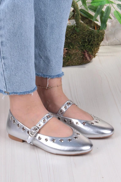 Fort 027-822 Fls Pul Detaylı Bant Toka Detaylı Kadın Babet - Resim 9