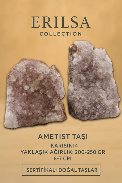Sertifikalı Ametist Taşı Kütlesi 200-250 Gr – Doğal Ham Kristal Şifa Taşı Stresi Azalt Huzur Ver ürün görseli