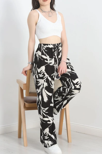 Desenli Dokuma Pantolon Siyahbeyaz3 ürün görseli 1