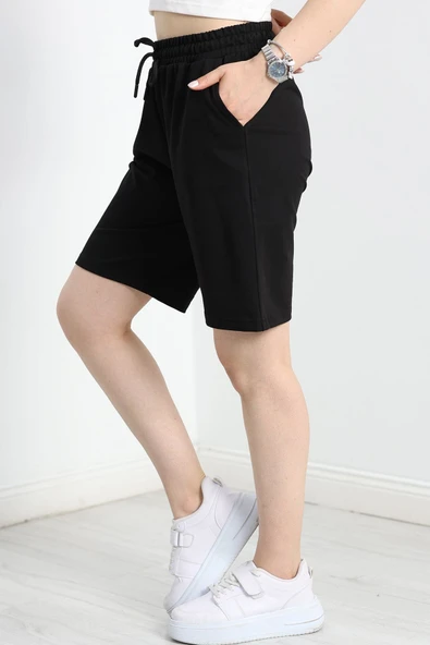 Kompakt 2 İplik Uzun Şort Siyah ürün görseli