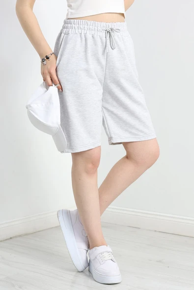 Kompakt 2 İplik Uzun Şort Karmelanj - Resim 5