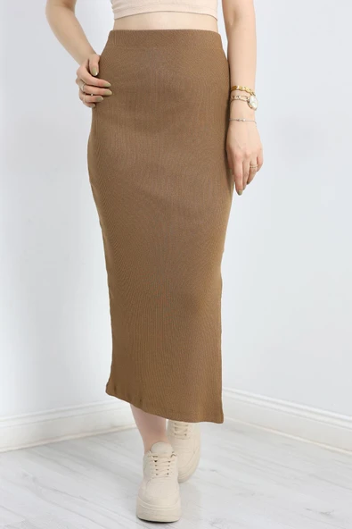 Kaşkorse Yırtmaçlı Etek Camel ürün görseli