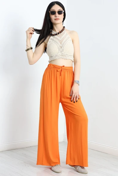Dokuma Pantolon Turuncu - Resim 4