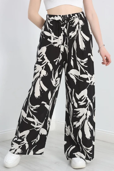 Desenli Dokuma Pantolon Siyahbeyaz3 - Resim 2