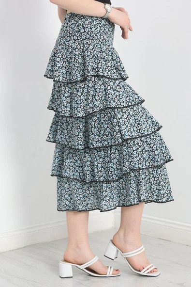 Kat Kat Uzun Etek Buzmavi - Resim 3