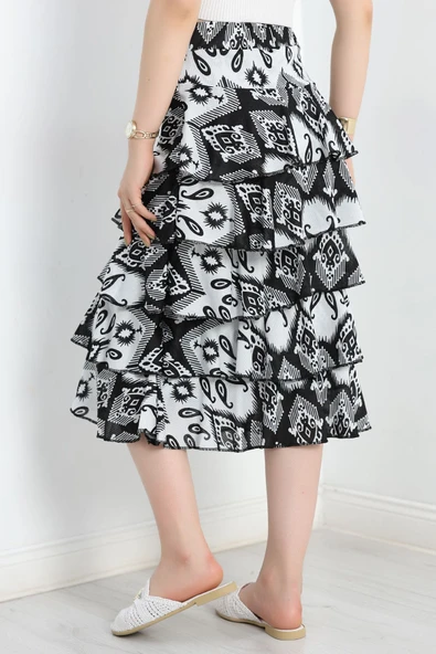 Kat Kat Uzun Etek Siyahbeyaz1 - Resim 6